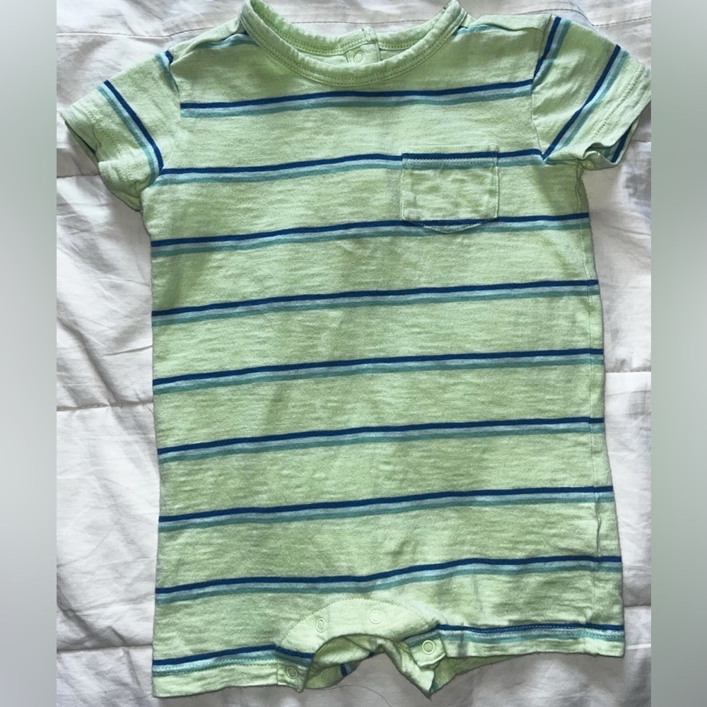 Baby Boy Romper Lot Of 3 Size 12-18 Months Tea Collection, Primary, Old Navy EUC - Picture 5 of 7